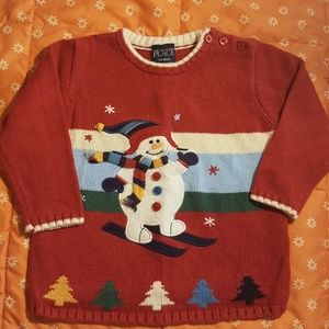 Children's Place Skiing Snowman ☃️ Sweater (24m)